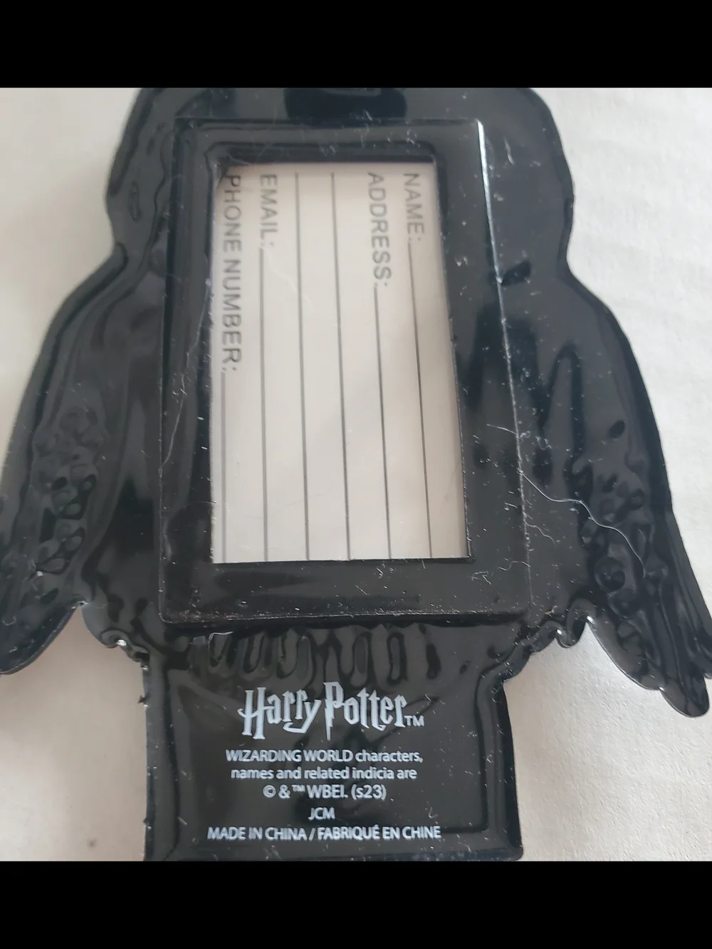 Warner Bros. Harry Potter Hedwig Snowy Owl w/Hogwarts Letter Luggage Tag $14.00